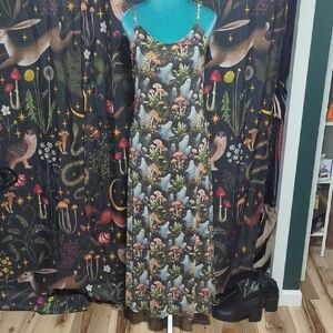 Ghost Mushroom Mesh Slip Dress Maxi